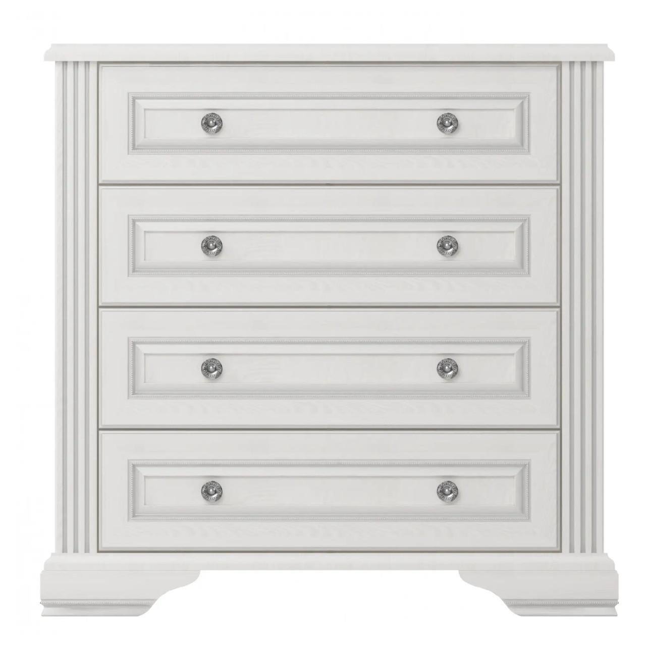 Комод в спальню Гербор Уайт 4S_90 Ясень снежный/Сосная серебряная (GRB-1120)