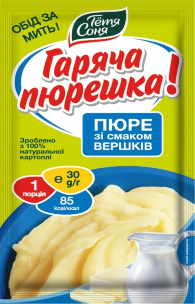 Пюре картофельное со вкусом сливок Тетя Соня 30 г 24 шт.