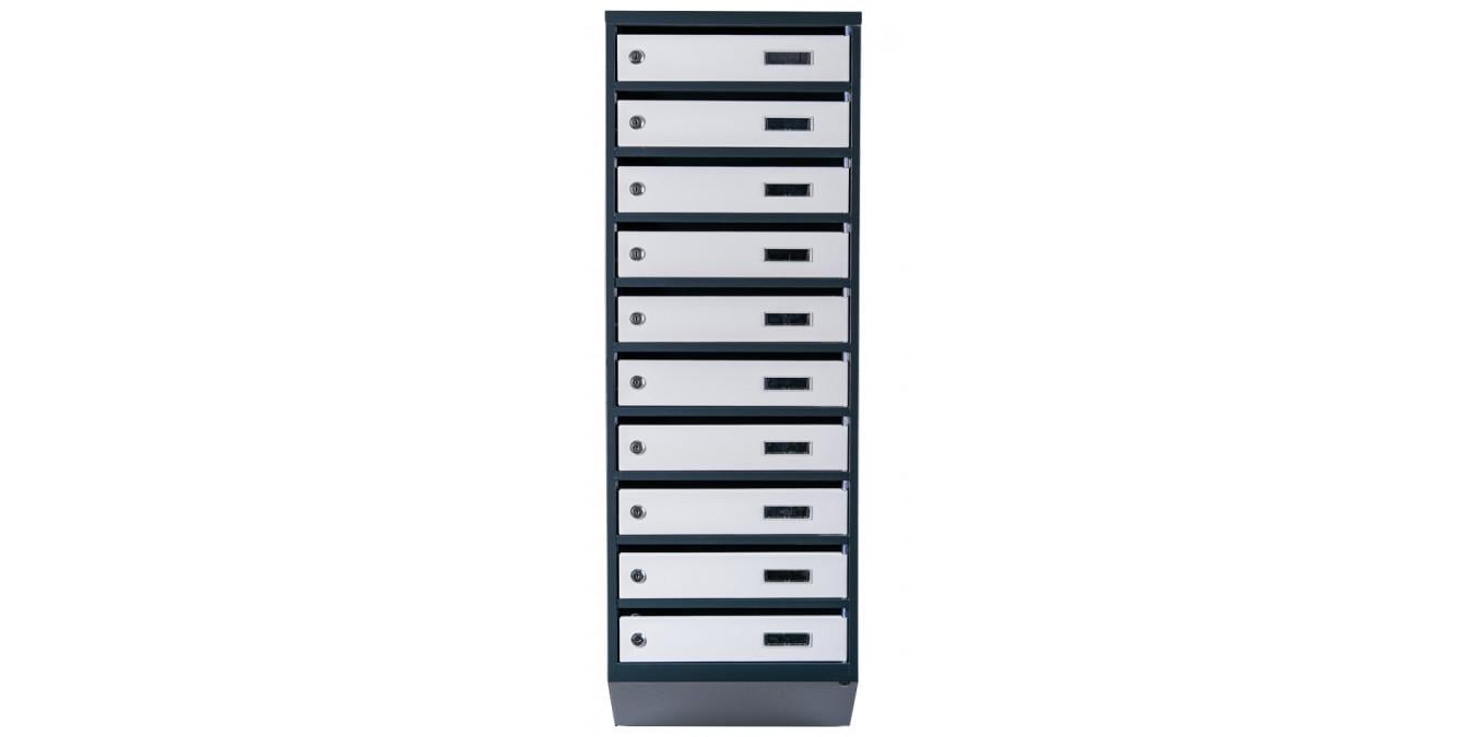 Почтовый ящик на 10 квартир Галиндустрия ЯП-10-А 390x1150x200 мм Антрацитово-серый (14-119-0000004131) Почтовый ящик на 10 квартир Галиндустрия ЯП-10-А 390x1150x200 мм Антрацитово-серый (14-119-0000004131)