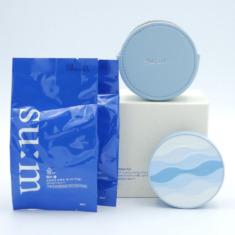 Набор тонального кушона Sum37 Water-full CC Cushion Perfect Finish Special Edition #01 люкс Light Beige (12743879)