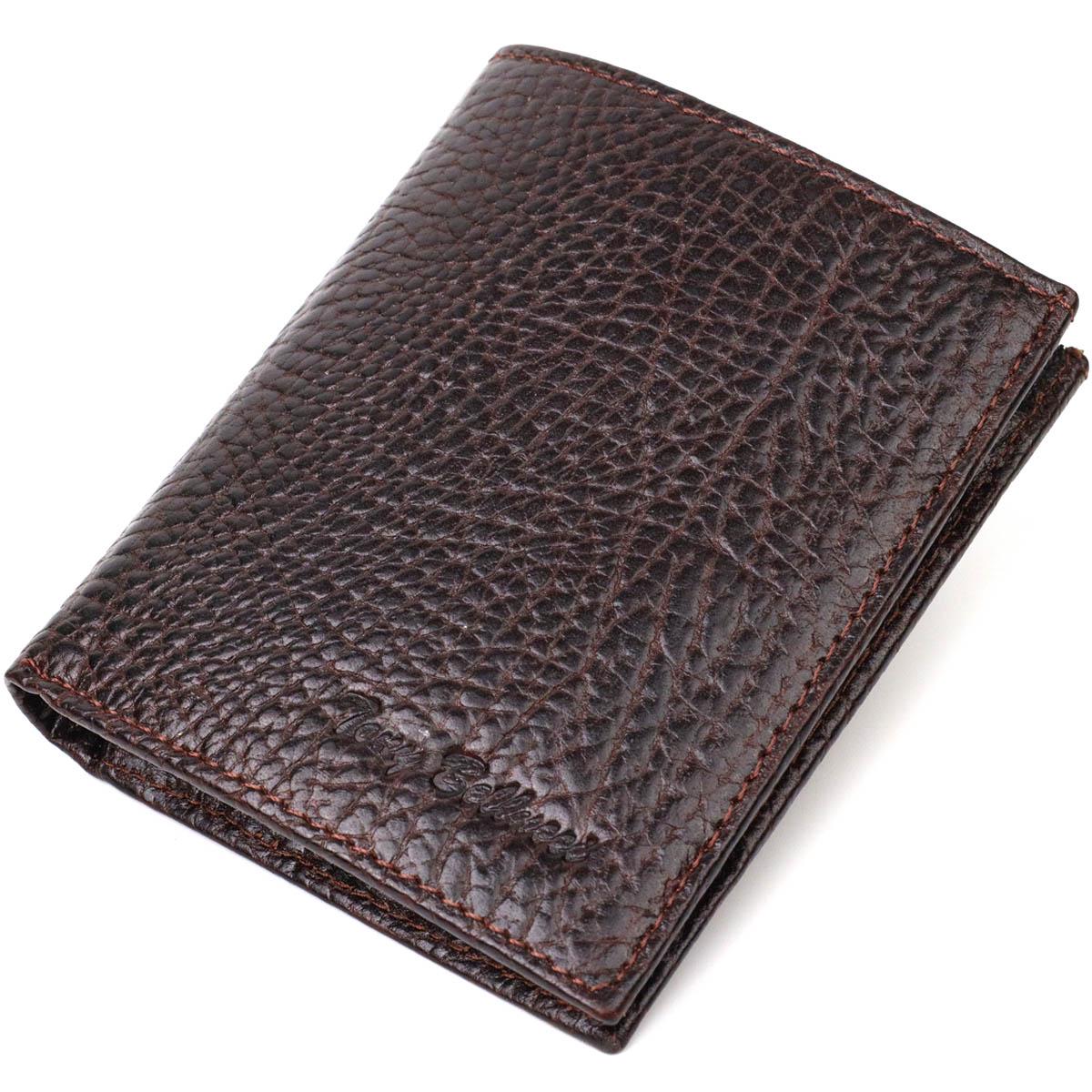 Кошелек мужской Tony Bellucci Wallet 22068 из натуральной кожи Коричневый