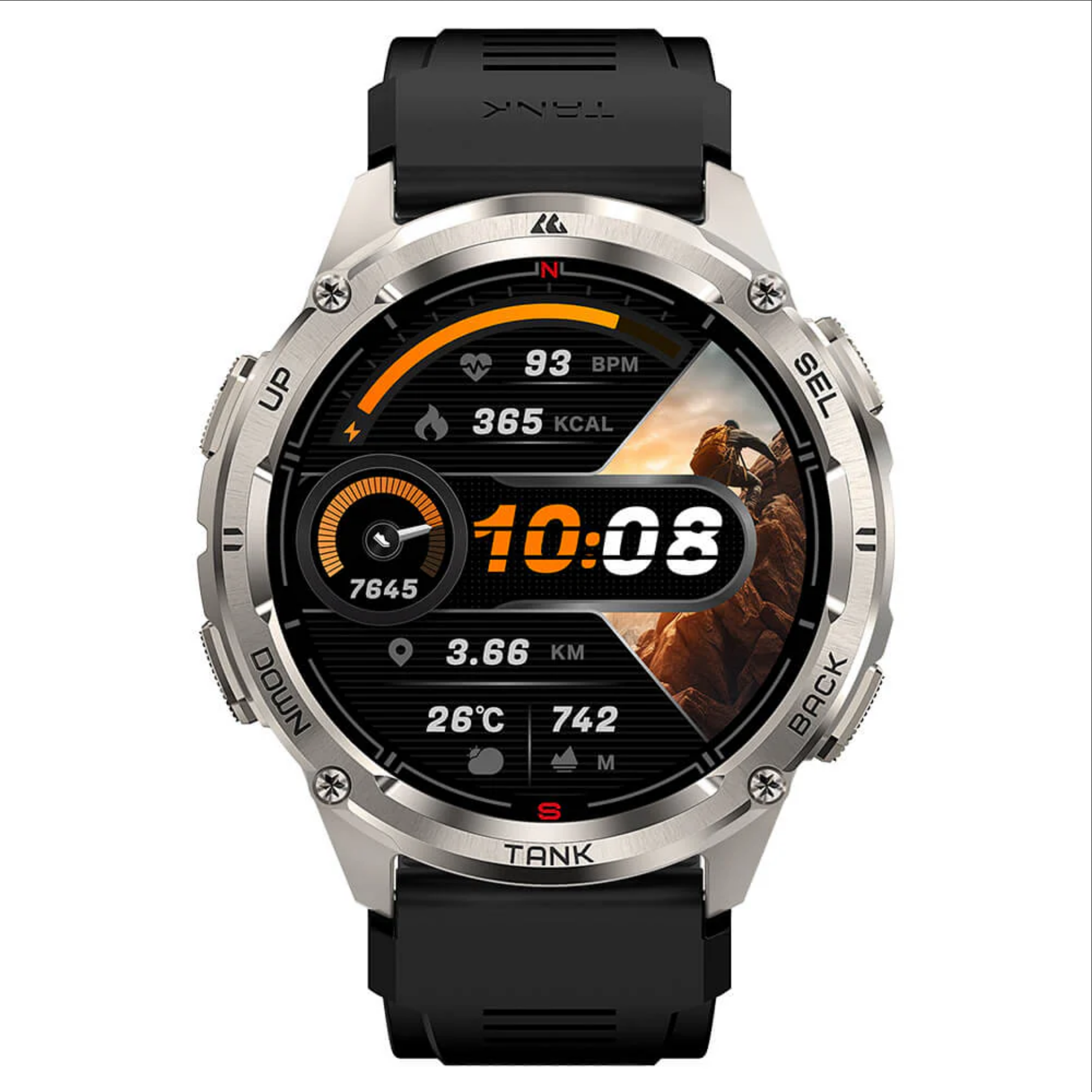 Смарт-часы тактические Kospet Tank T3 ULTRA 2 Silver — фото 3