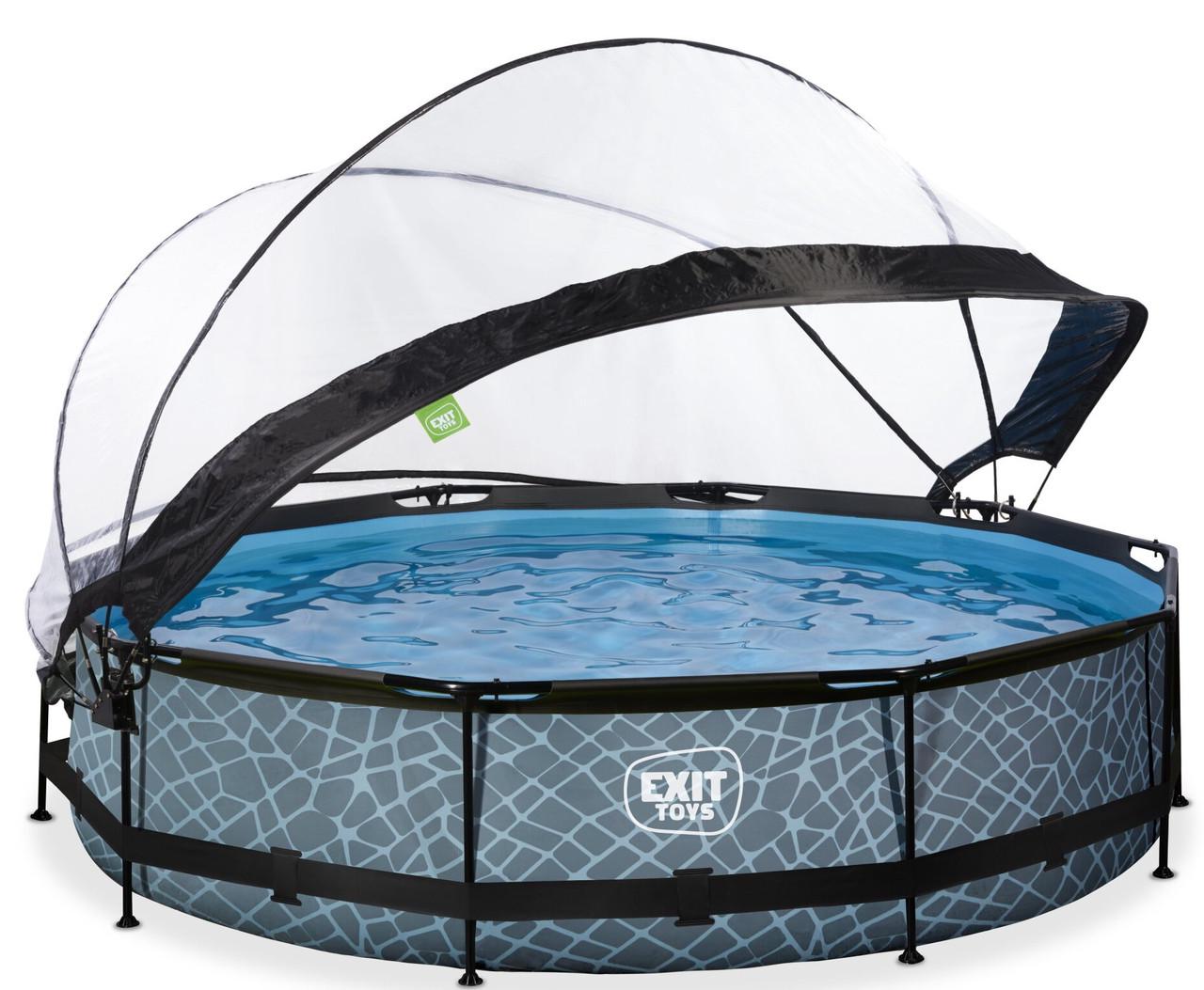Бассейн с куполом Exit Камень круглый 360х76 см (2654930008)