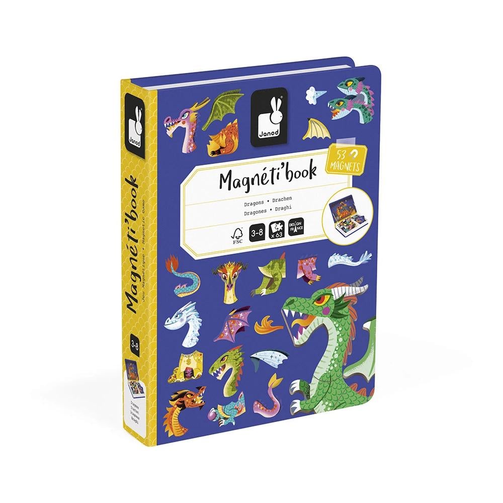 Магнітна навчальна книга Janod Дракони 53 елементи (J02527)