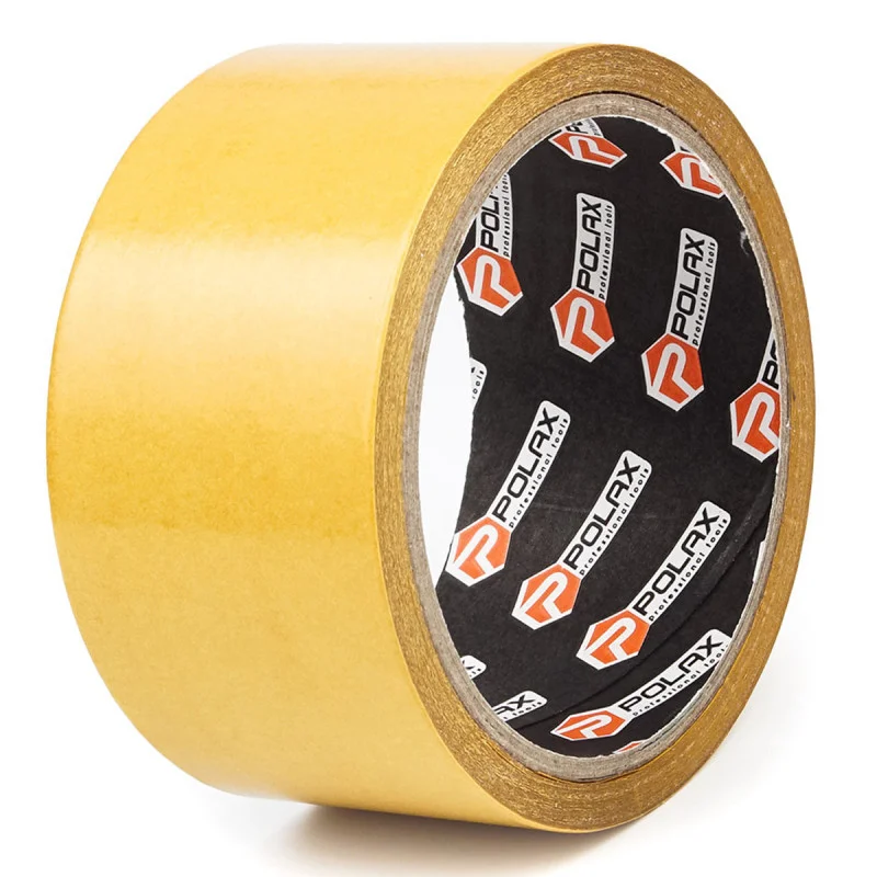 Скотч клейкая лента Polax двусторонняя на полипропиленовой основе 50 мм х 10 м (101-002)