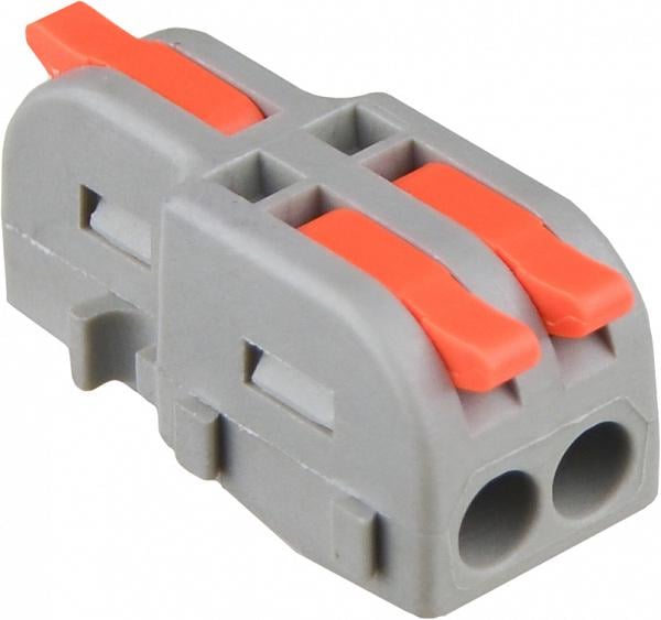 Клемма проходная Tactix 0,08-4 мм2 32А 1-2 наборная 29,7х12,8х13 мм Оранжевый (DF-12)