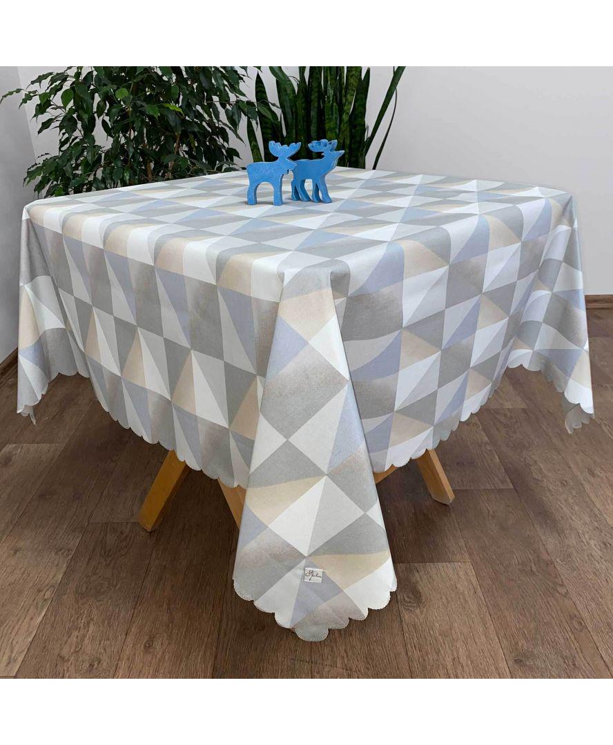 Скатерть водоотталкивающая Simfoni 180x140 Треугольники