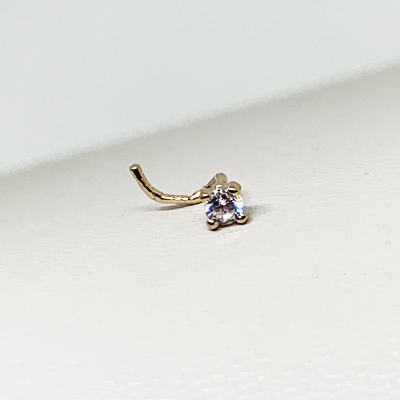 Пирсинг в нос золотой с кубическим цирконием 0,19 г (1642987690) Пирсинг в нос золотой с кубическим цирконием 0,19 г (1642987690)