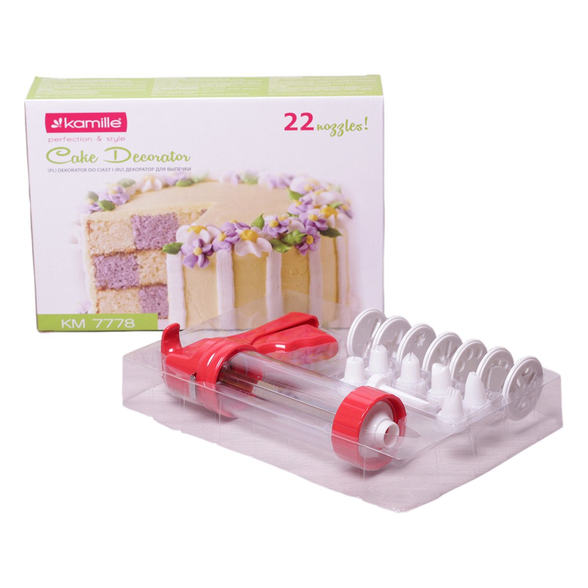 Кондитерский шприц-пресс Kamille 21 насадка (KM-7778)