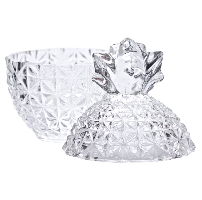 Цукерниця скляна Ананас із кришталевого скла з кришкою (HP-4-112) - фото 3 Цукерниця скляна Ананас із кришталевого скла з кришкою (HP-4-112) - фото 3