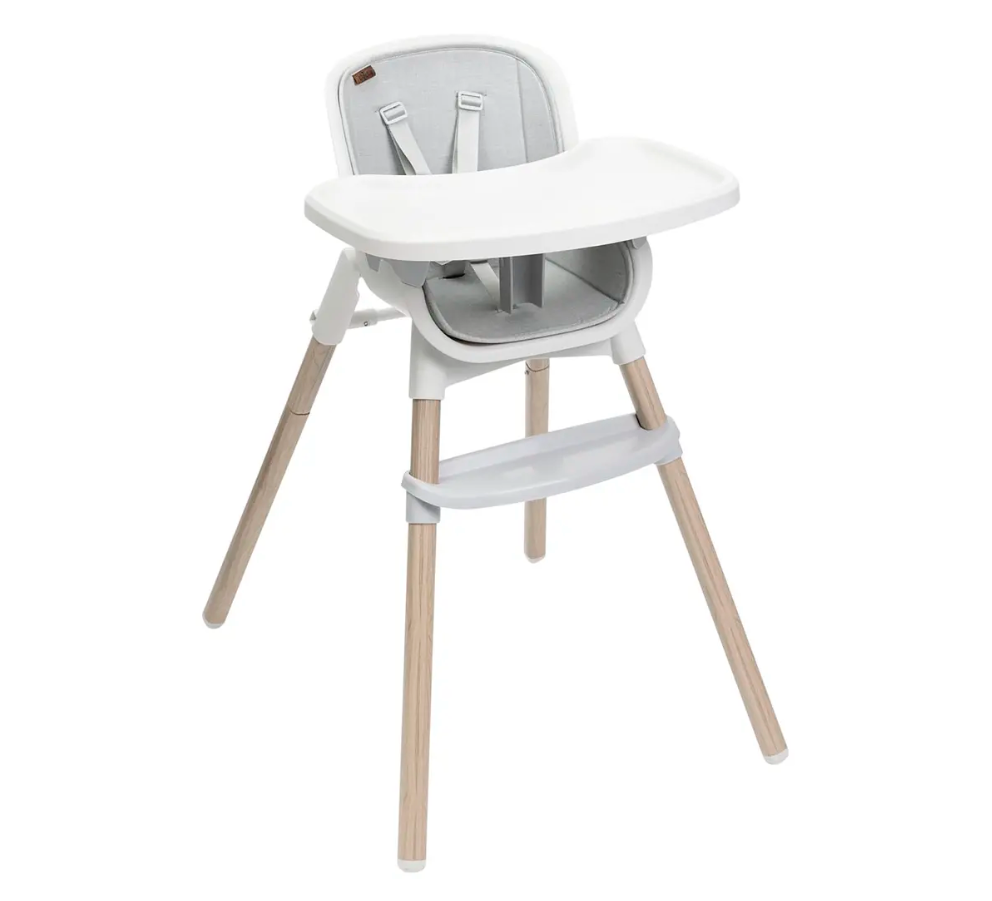 Стульчик для кормления Chicco Polly Zest Plus 3в1 Серо-белый (144037)