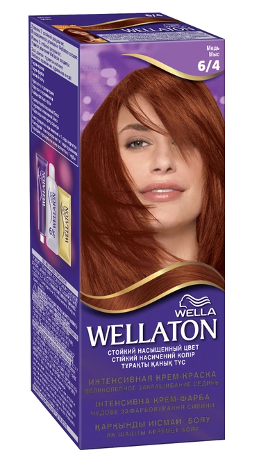 Крем-краска для волос Wella Wellaton интенсивная 110 мл 6/4 Медь