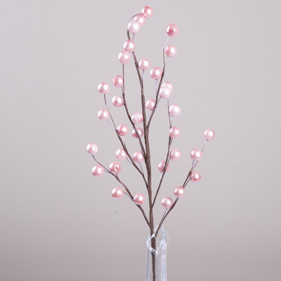 Декоративные розовые ягоды на ветке 2822-3.