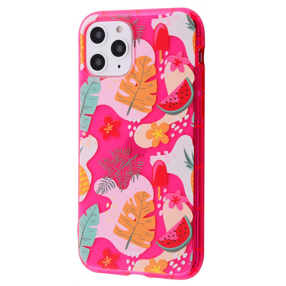 Чехол PRC Fruit Cocktail Case (TPU) iPhone 11 Pro pink/watermelon Розовый С рисунком - фото 1