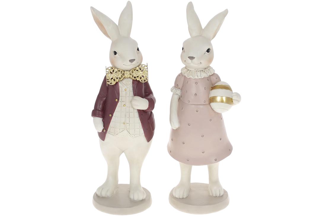 Декоративная статуэтка BonaDi Заяц и Заюшка 25 см (HA9-105)
