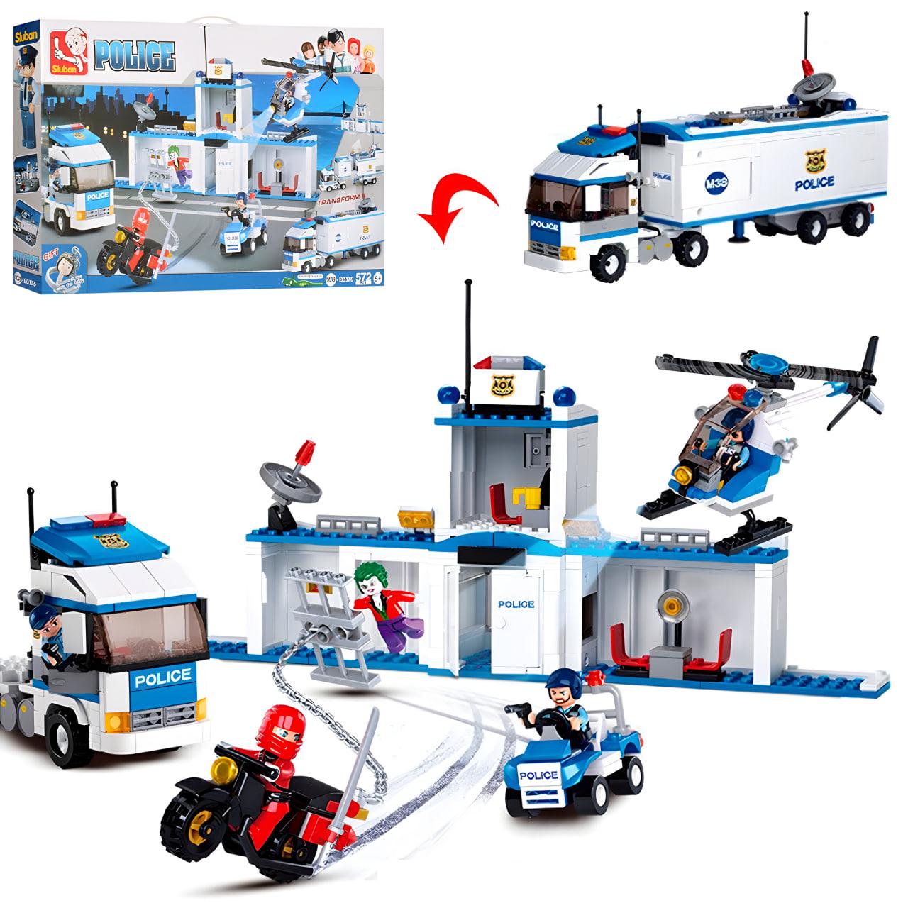 Конструктор Sluban Полицейский участок 572 детали (M38-B0376) - фото 4 Конструктор Sluban Полицейский участок 572 детали (M38-B0376) - фото 4