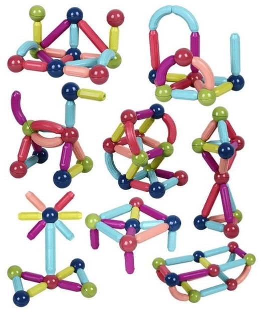 Конструктор Magnetic Sticks FD136 магнитный для детского творчества (15059) - фото 4