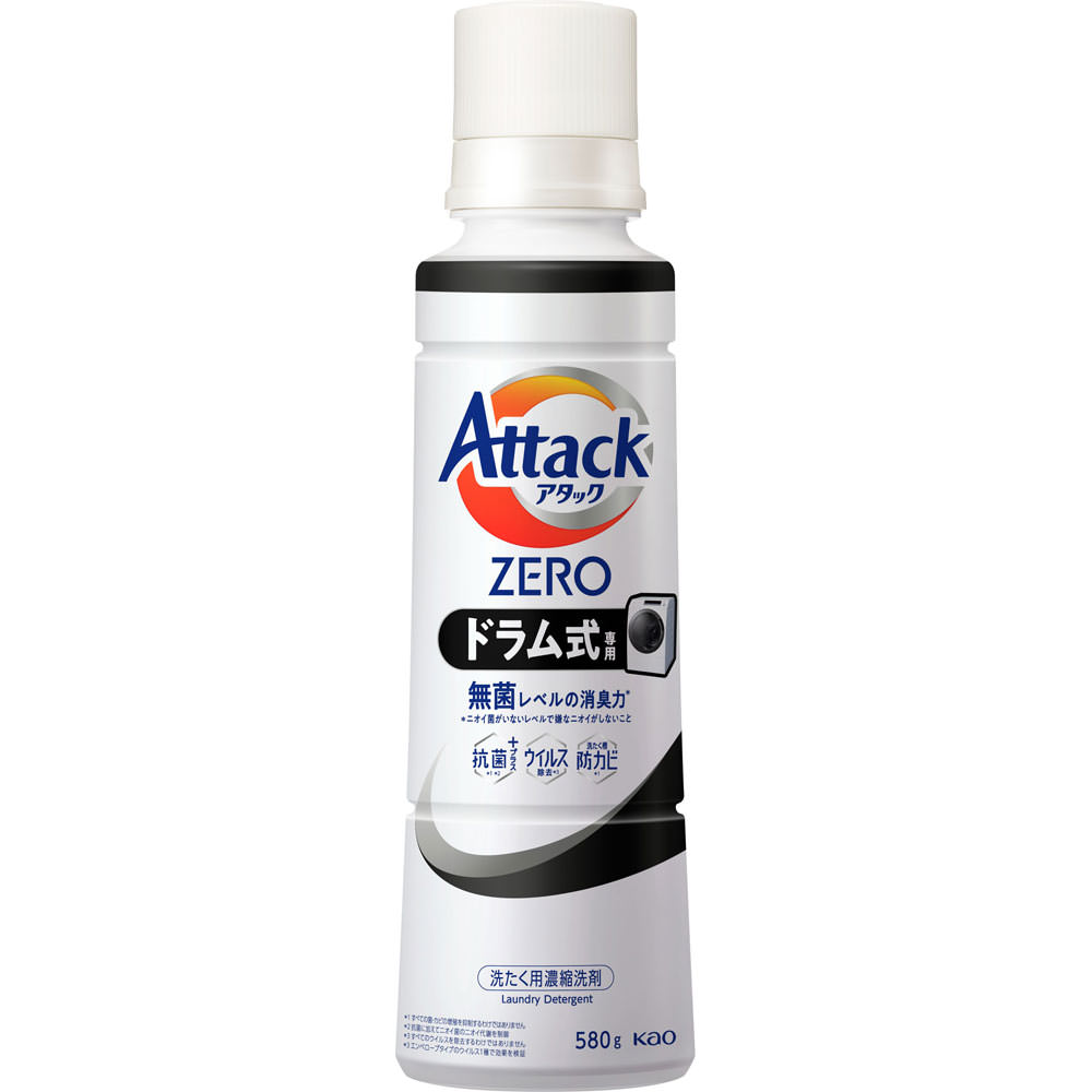 Засіб для прання рідкий барабанного типу Attack ZERO КАО 580 г (33536790)