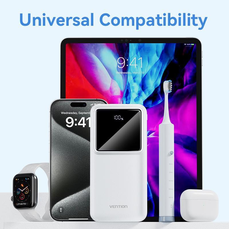 Павербанк Vention 10000 мАч 22.5W Черный (FHKB0) - фото 14 Павербанк Vention 10000 мАч 22.5W Черный (FHKB0) - фото 14