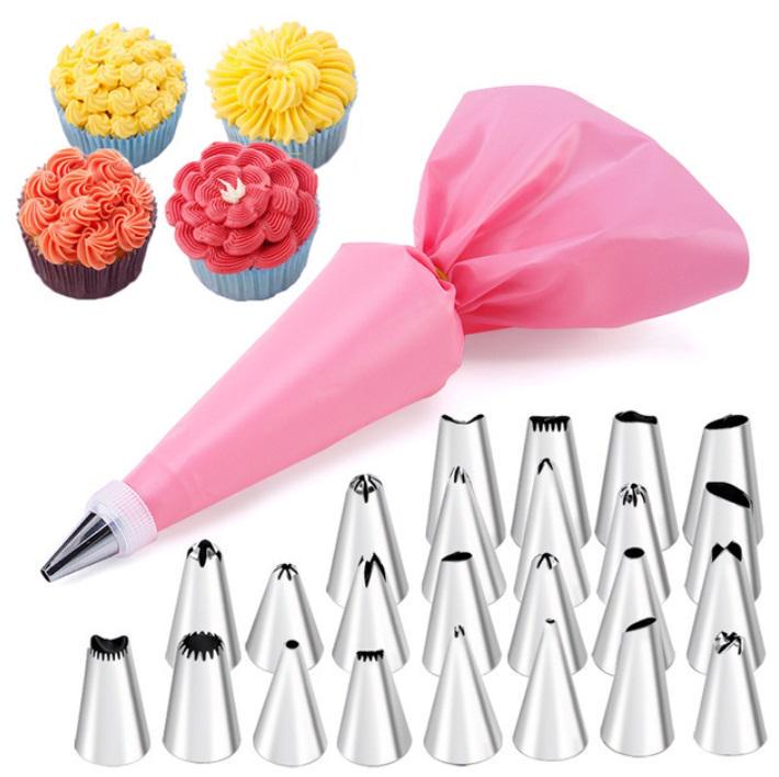 Мешок кондитерский с насадками 18 478 26 пр. Розовый (5003903) - фото 2 Мешок кондитерский с насадками 18 478 26 пр. Розовый (5003903) - фото 2