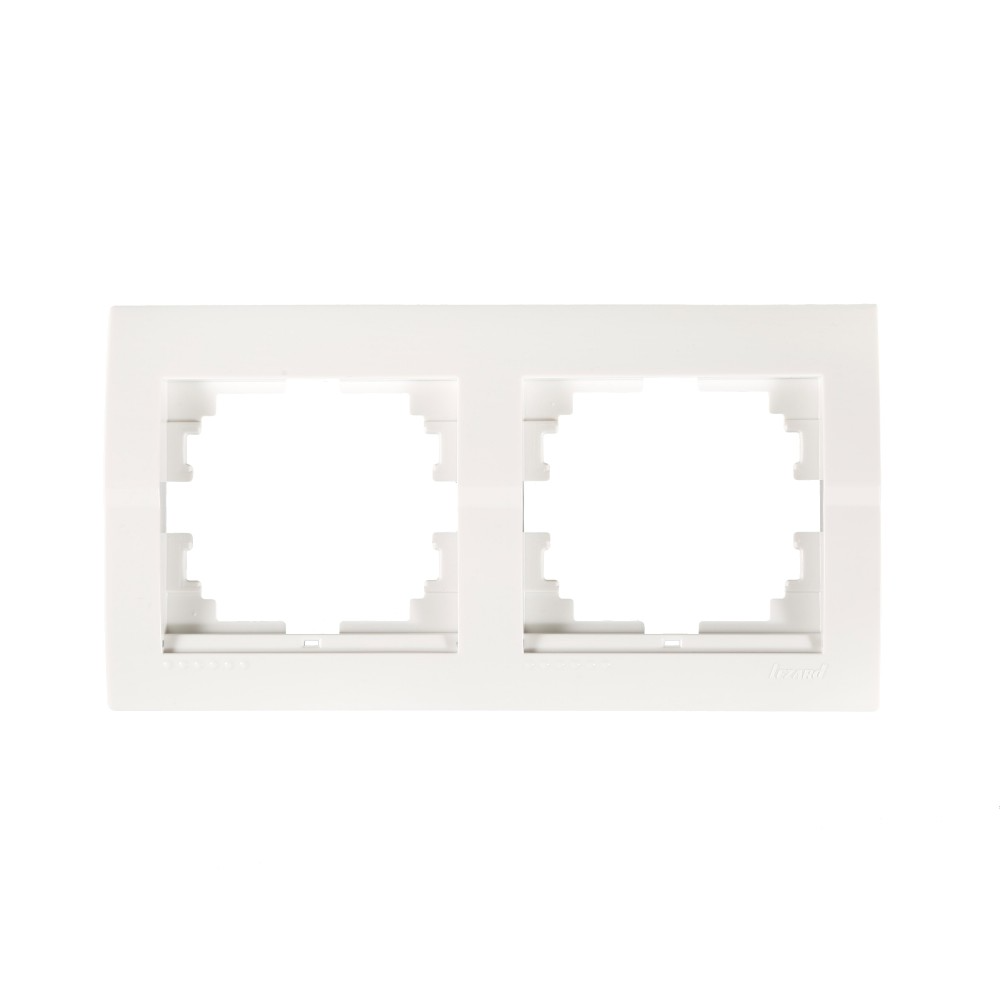Рамка Lezard Deriy 2-местная горизонтальная Белый