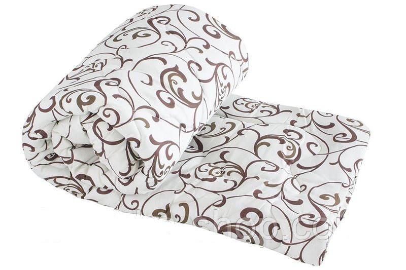 Одеяло евро из овечьей шерсти Лери Макс Gold Коричневые вензеля