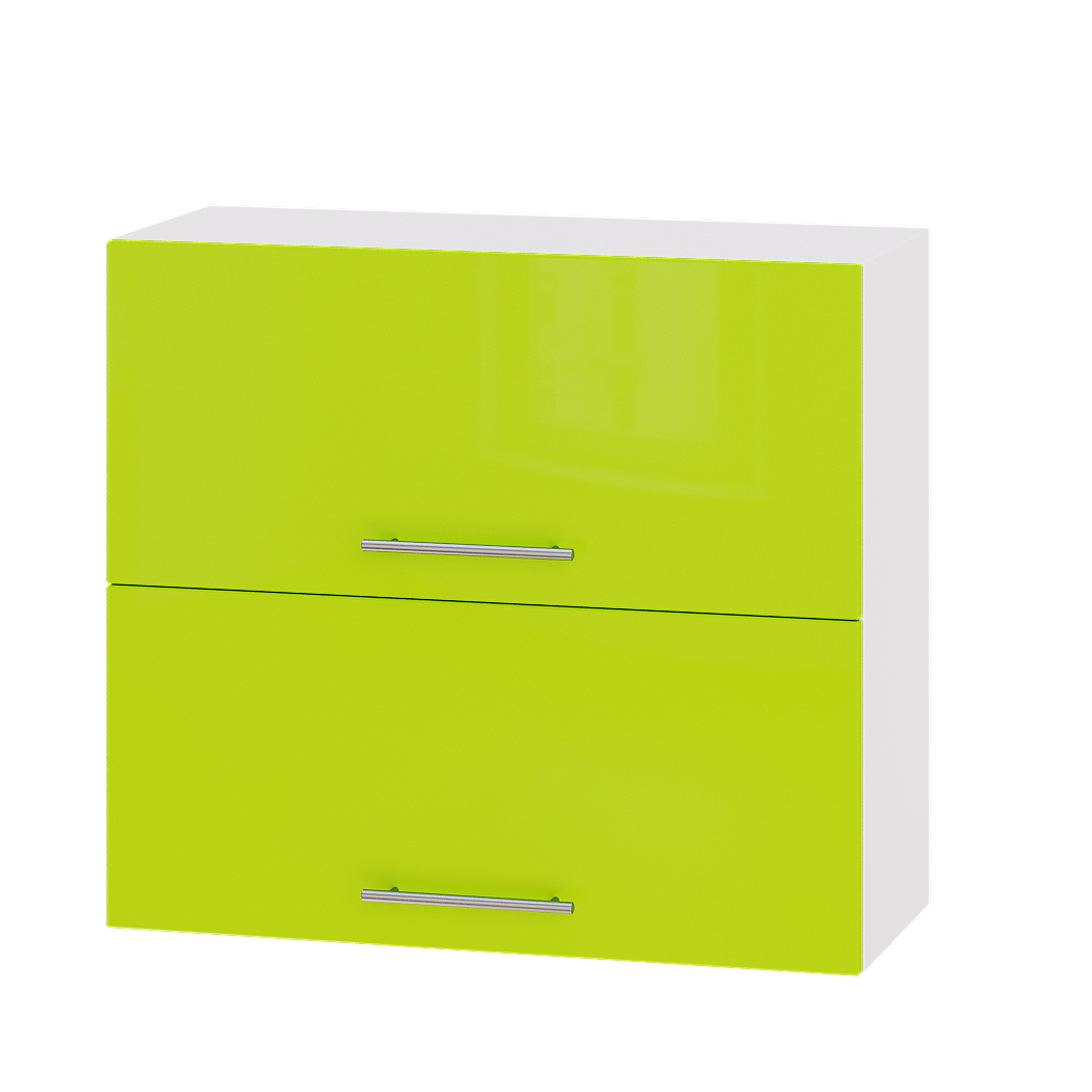 Шкаф верхний Эверест Модерн модуль Верх В14-800 80х30х72 см Лайм глянец/Белый (02544)