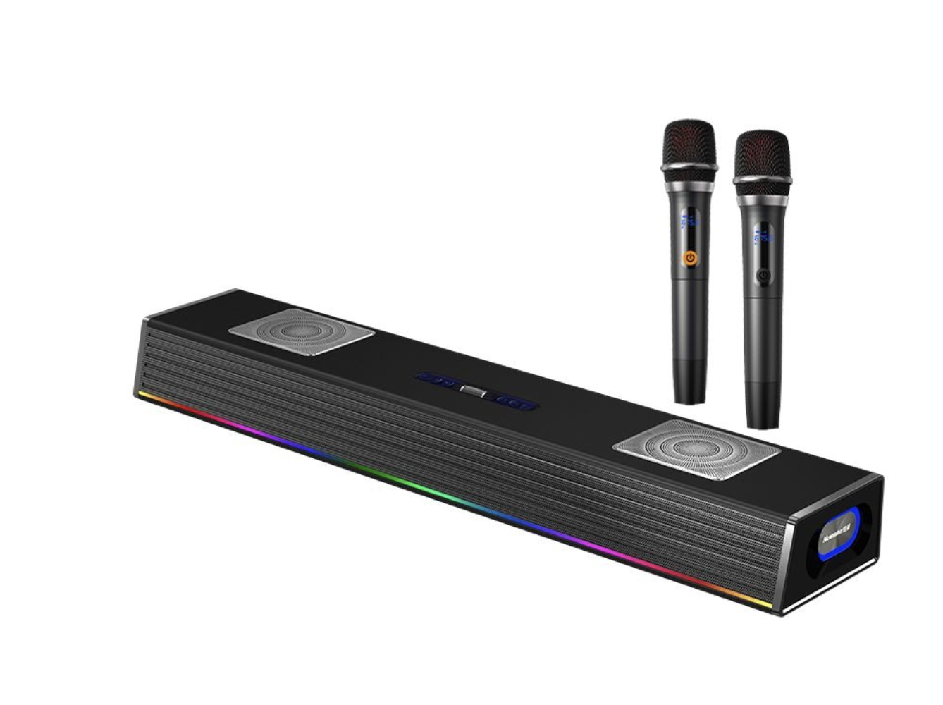 Саундбар SOGOVGZ G-69 2.1 с LED-подсветкой/Bluetooth 5.0/двумя беспроводными микрофонами
