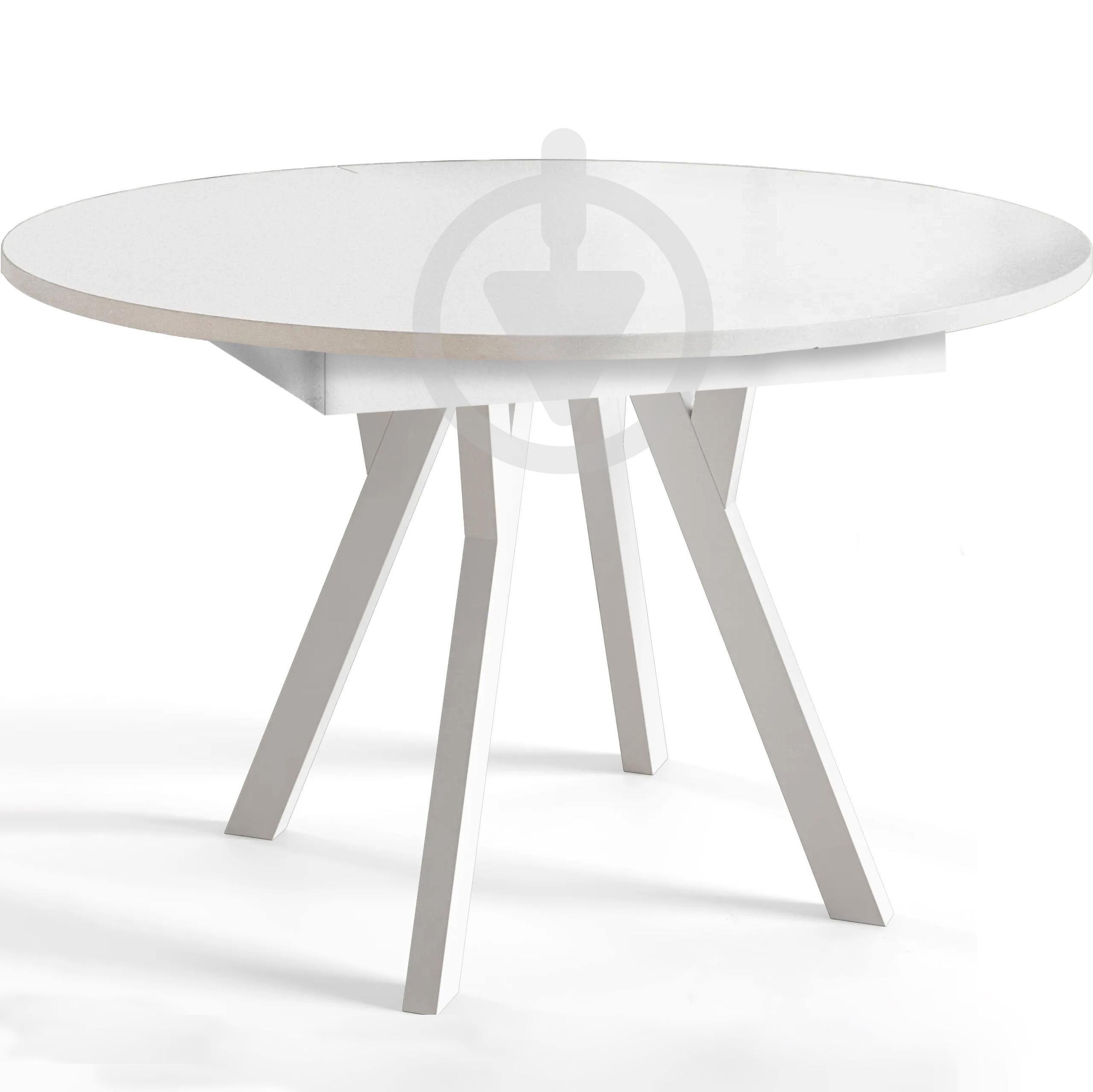 Стіл кухонний розкладний RoMax Lite Slide Loft 110x110/140x110 см Біла Аляска/Білий