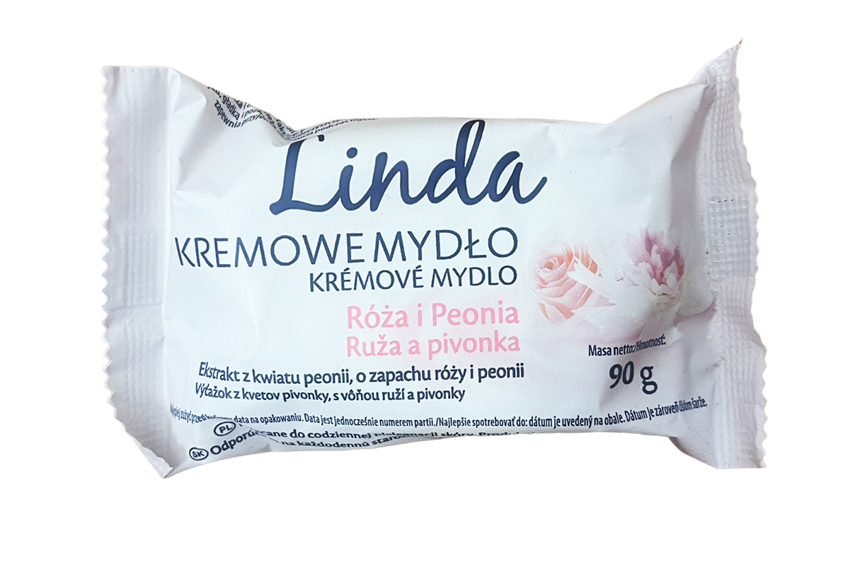 Мыло кремовое Linda с ароматом розы и пиона 90 г