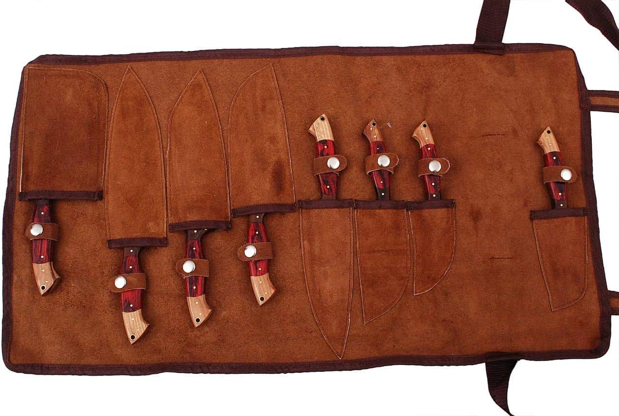 Набір кухонних ножів з дамаської сталі GladiatorsGuild 8 пр.