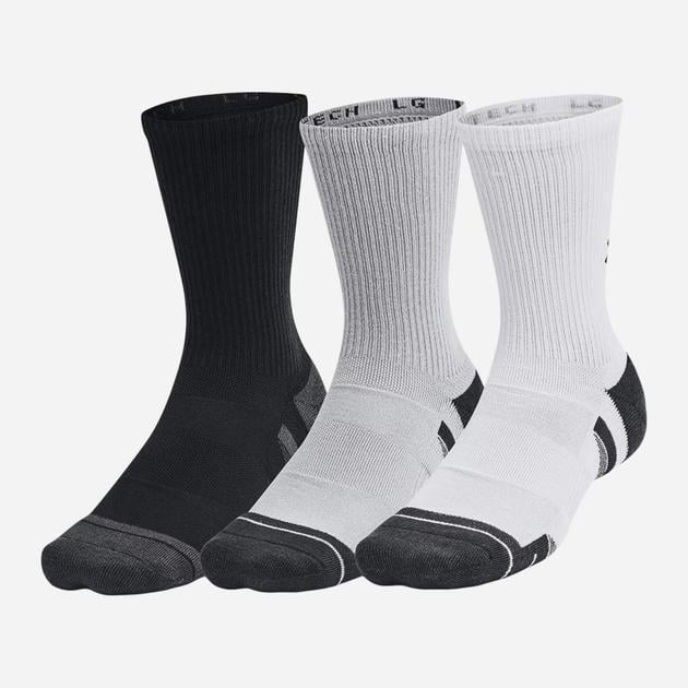 Шкарпетки чоловічі Under Armour Unisex Perf Tech 6pk Crew XL Чорний/Сірий/Білий (1386242-011 XL)