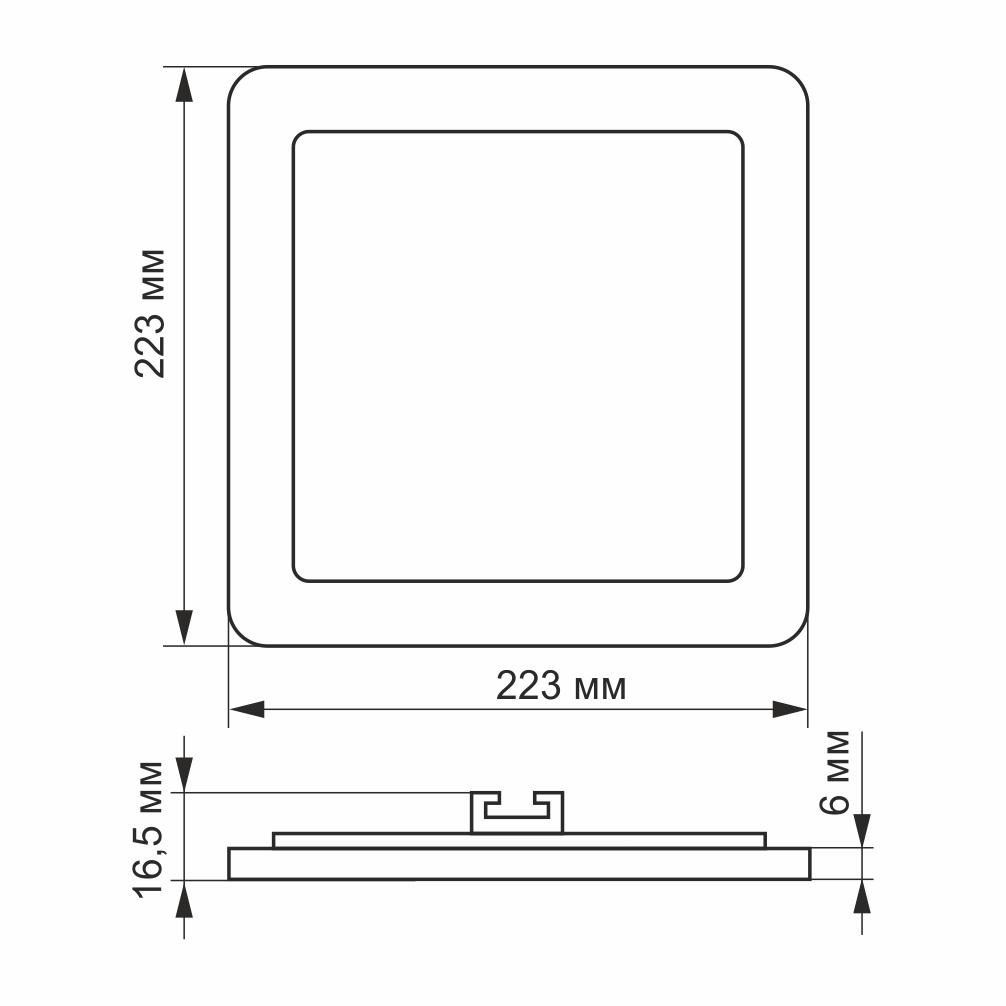 Вбудований квадратний точковий світильник VIDEX 24W 5000K VL-DLS-245 - фото 3