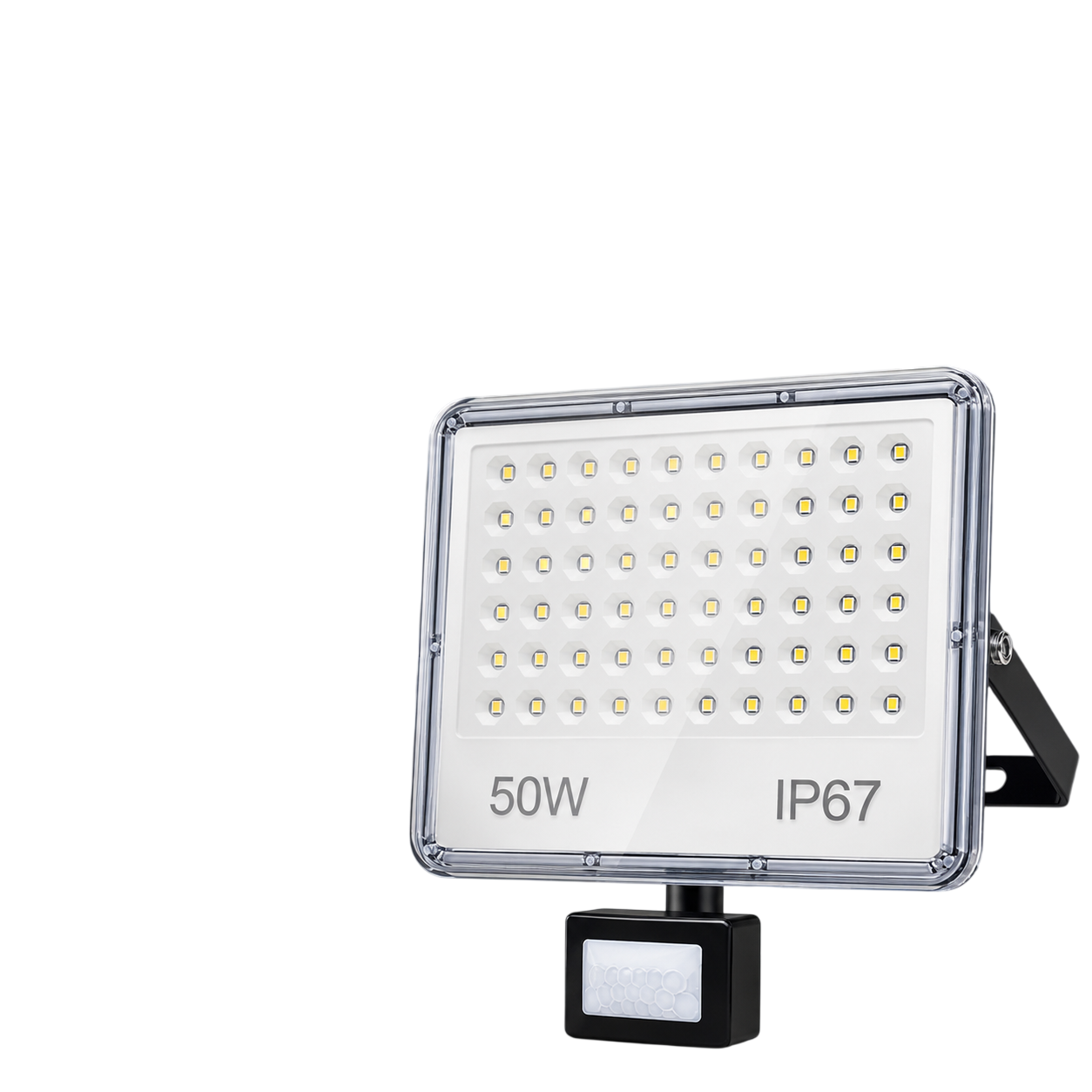 Прожектор світлодіодний YIQIBRO 50W 5000LM 6500K з датчиком руху IP67 Чорний (3072079363)