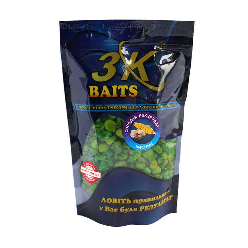 Прикорм 3KBaits Сладкая кукуруза Чеснок 400 г (3KB1121)