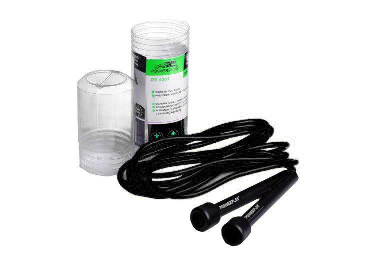 Скакалка PowerPlay 4201 Basic Jump Rope 2,8 м Чорний - фото 3