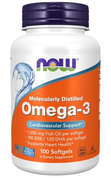 Диетическая добавка Now Foods Omega-3 1000 мг 100 капсул (CO002703)