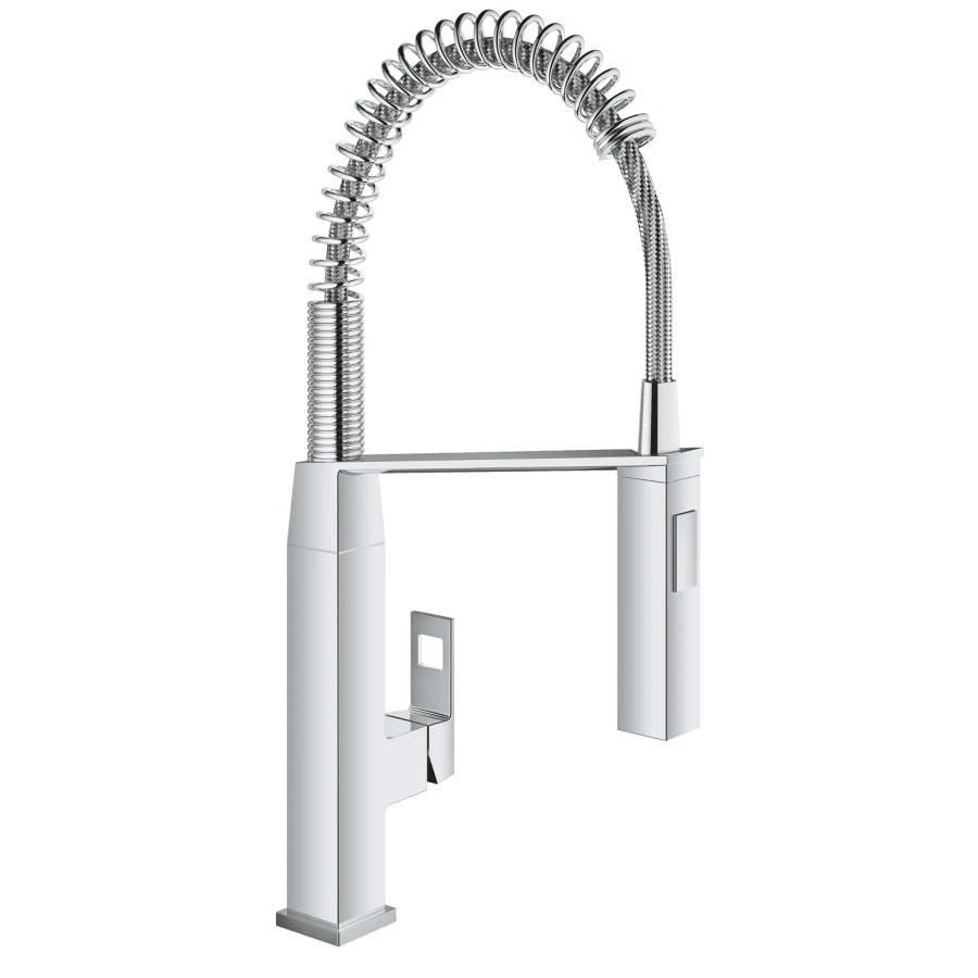 Смеситель для кухни с гибким изливом Grohe Eurocube Chrome (31395000)