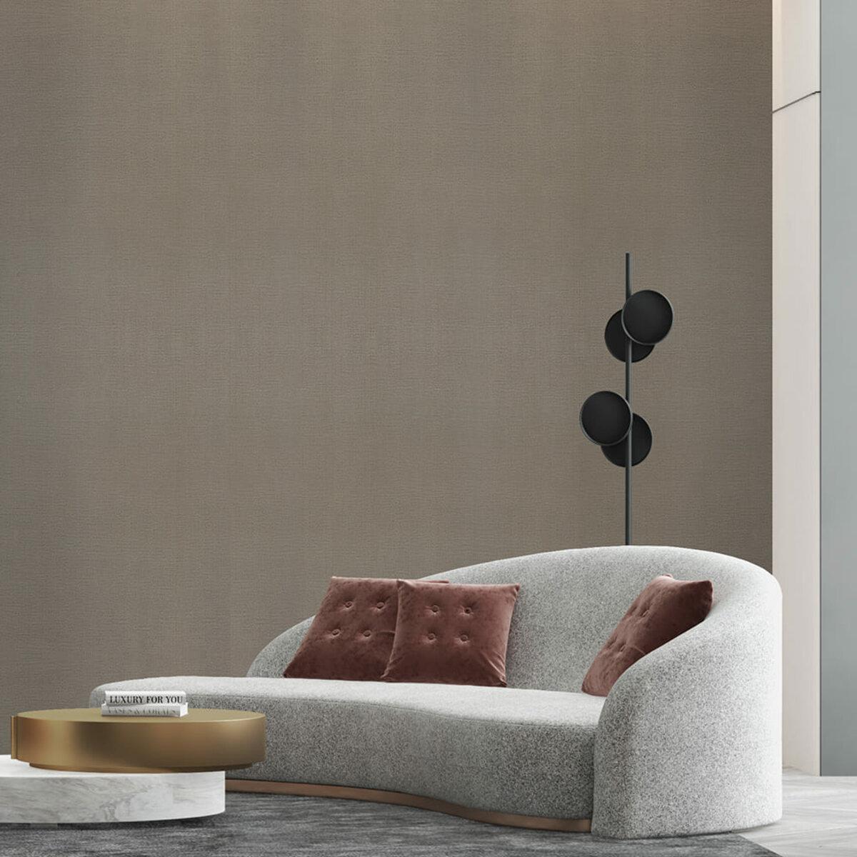 Плитка самоклеящаяся виниловая в рулоне 600х3000х2 мм Светло-коричневый лен матовый (SW-00002044)