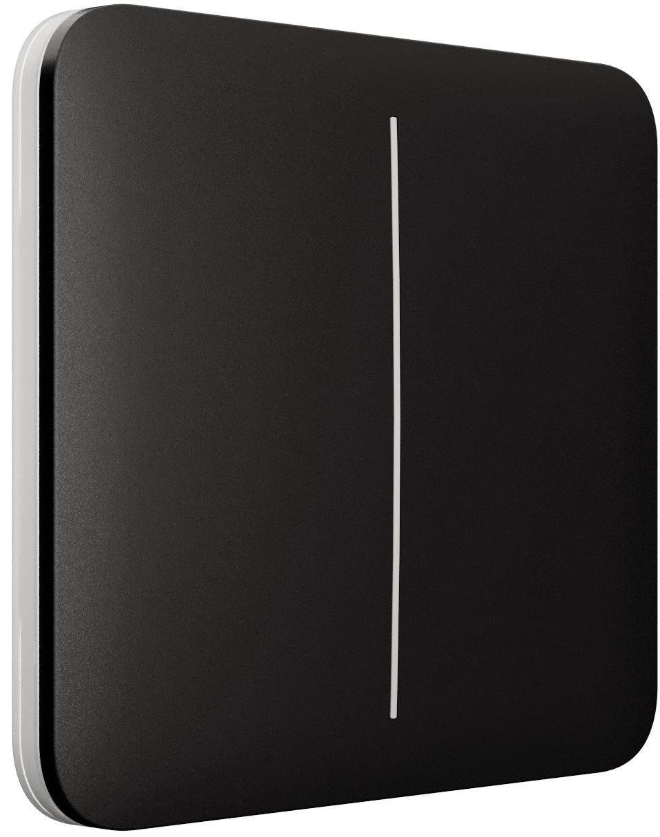 Выключатель Ajax LightSwitch 2-клавишный Black (17509)