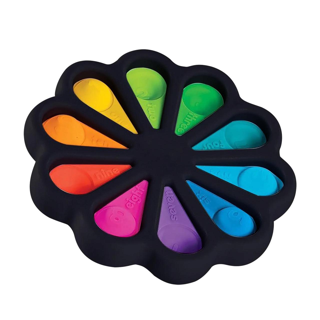 Сенсорна іграшка Simple Dimple Pop It Квітка Чорний