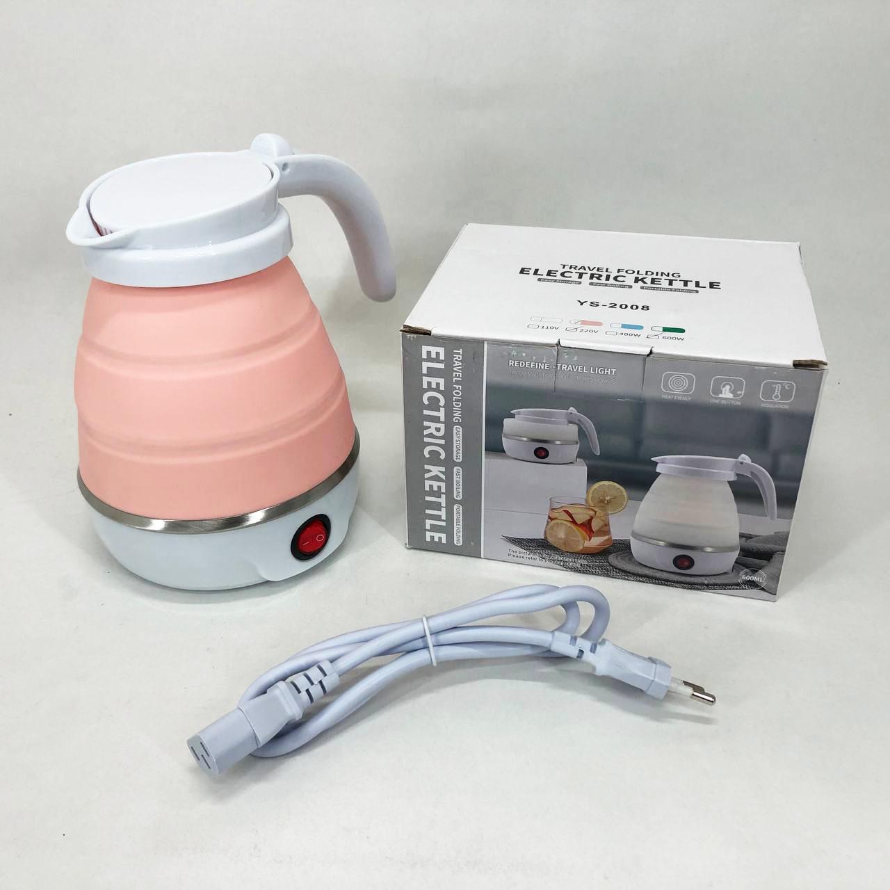 Электрочайник складной Travel Folding 600 мл Розовый - фото 14 Электрочайник складной Travel Folding 600 мл Розовый - фото 14