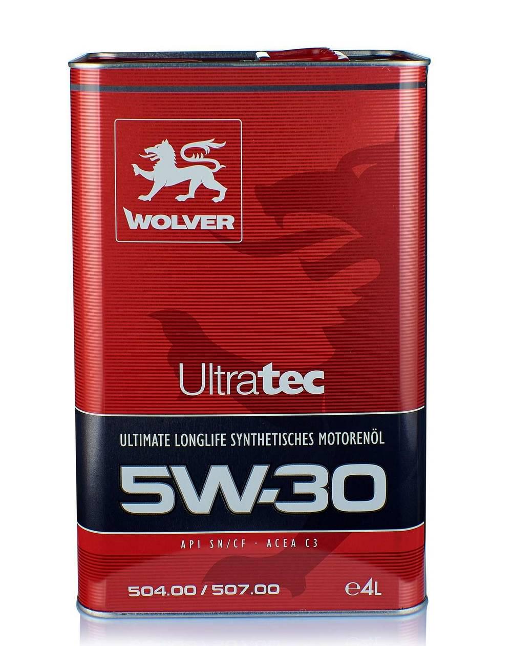 Моторне мастило автомобільне Wolver Ultratec 5W-30 4 л (26347)