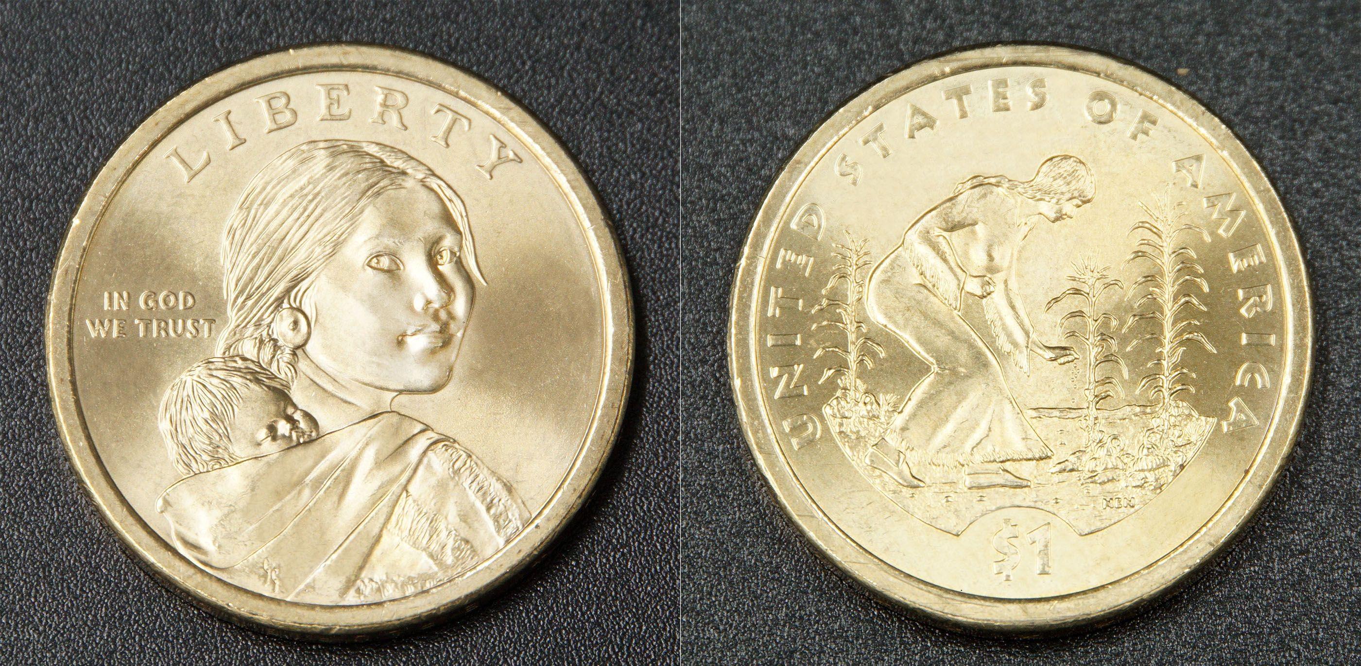 Коллекционная монета США 2009 1 доллар Сакагавея UNC Коллекционная монета США 2009 1 доллар Сакагавея UNC