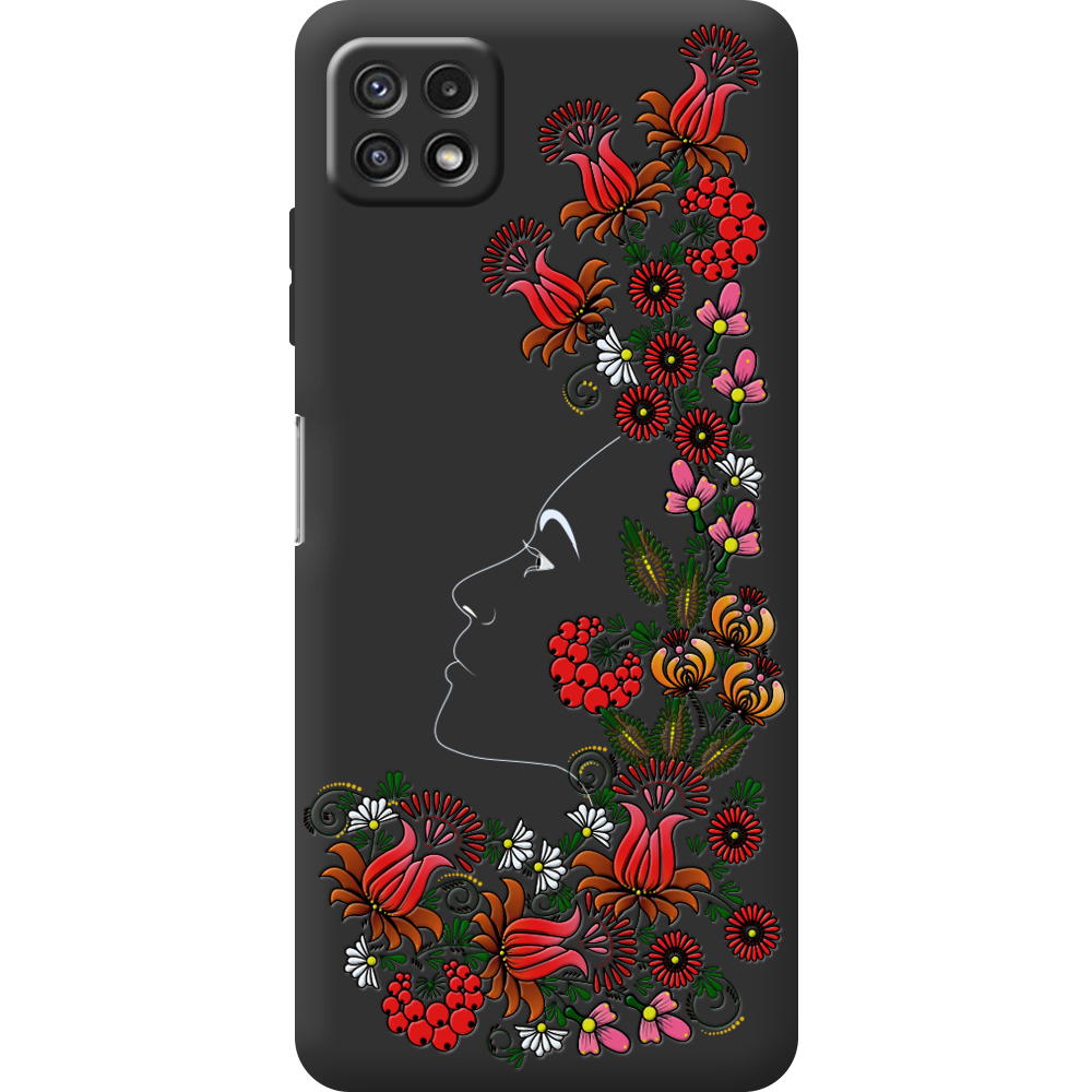 Чехол BoxFace Samsung Galaxy A22 5G (A226) 3D Ukrainian Muse Черный силикон (44332-bk64-44335)