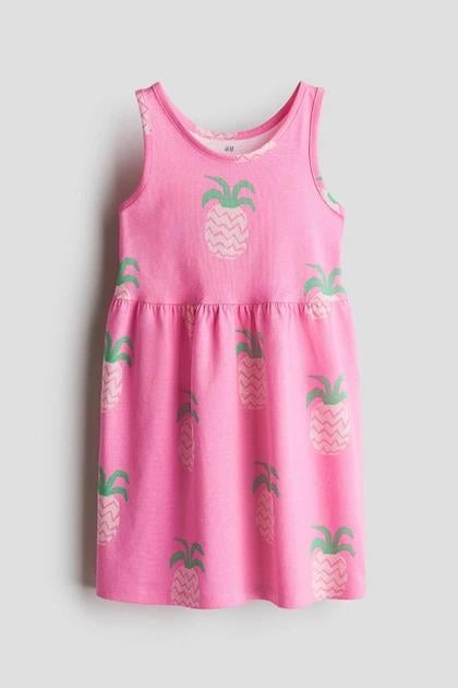 Платье H&M 1157735 Ананас 134-140 см Малиновый