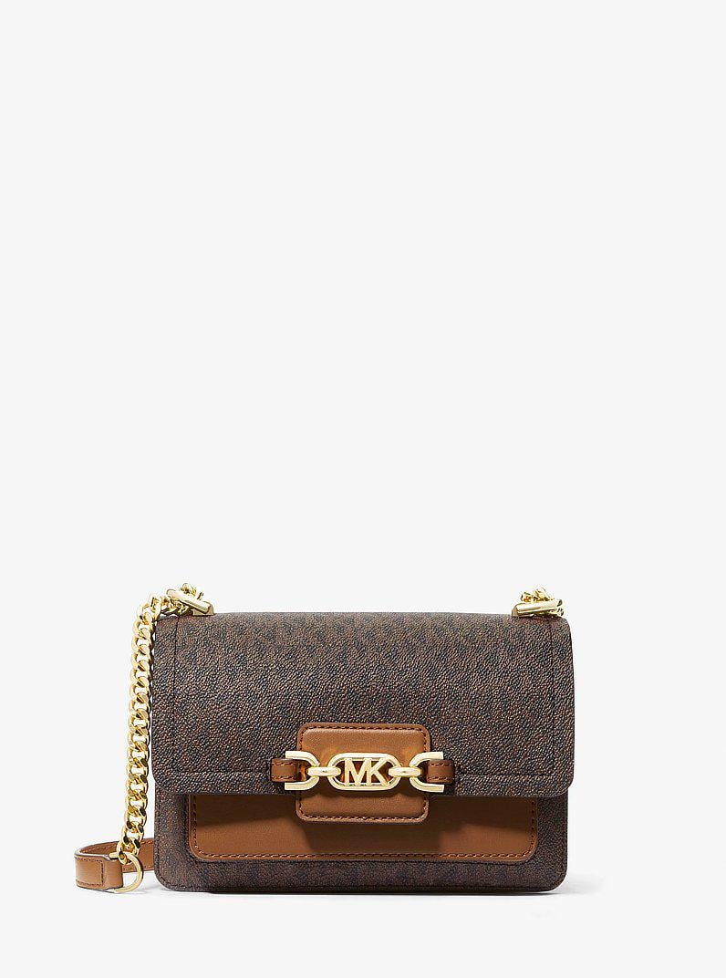 Сумка женская Michael Kors Heather Large Logo Shoulder Bag Коричневый (38322410)
