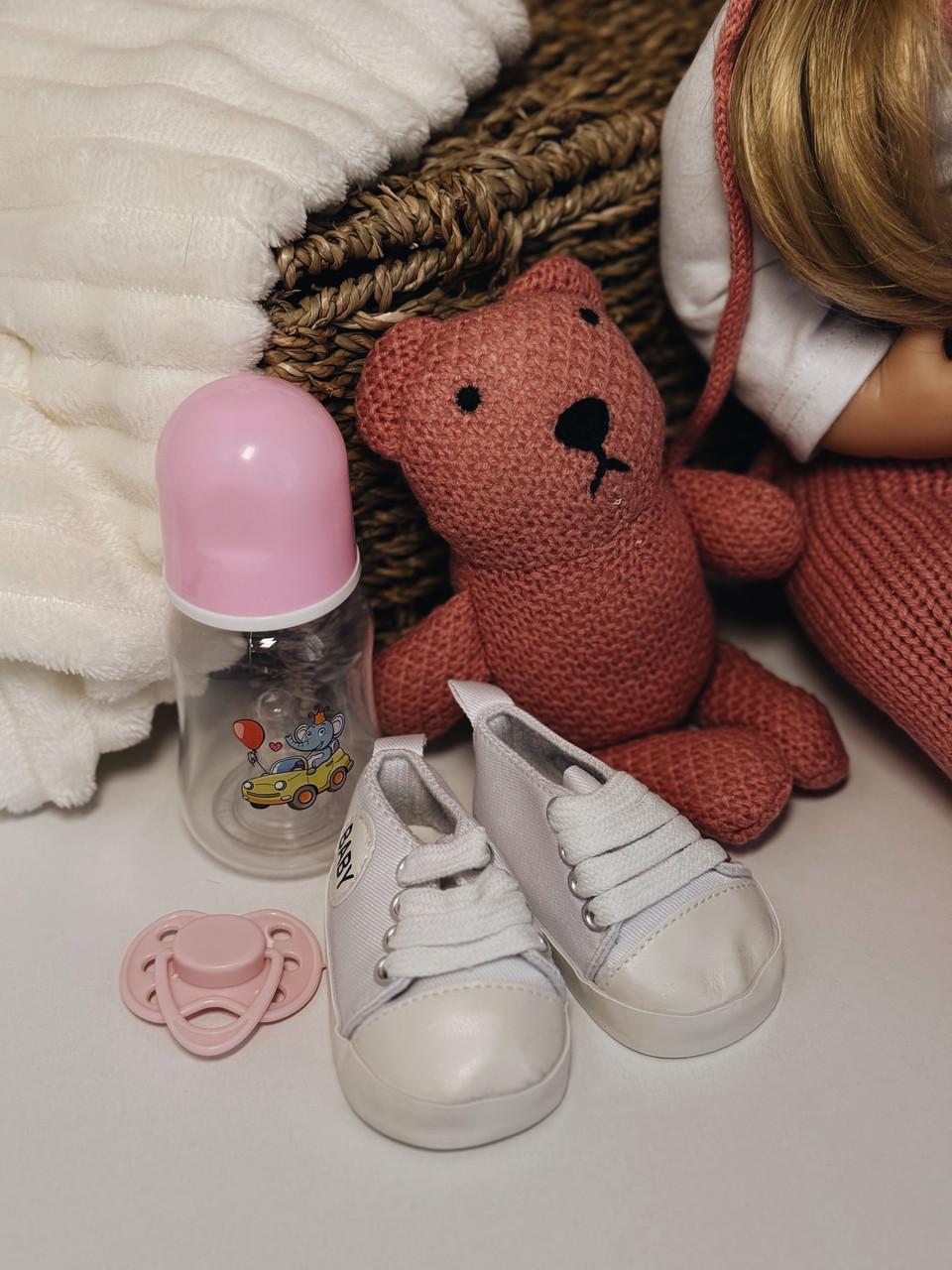 Кукла кукла реалистичная KEIUMI винил-силиконовая в голубом комбинезоне с аксессуарами 55 см Голубой - фото 6