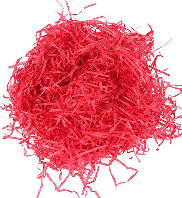 Наполнитель для подарочных коробок 50 г Красный