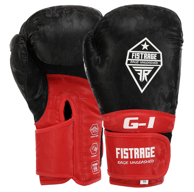 Рукавички боксерські FLEX FISTRAGE (VL-7799 Чорно-червоний _14_ унц) Рукавички боксерські FLEX FISTRAGE (VL-7799 Чорно-червоний _14_ унц)